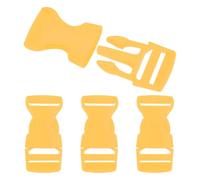 PATIKIL 4 Pack Quick Side Release Buckle, 0.8"(20mm) Plastic Buckle Clip Dual Adjustable Belt Snap Fasteners Clasp for Backpack Outdoor Paracord Bracelets Pet Collar, Egg Yolk Yellow