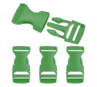 PATIKIL 4 Pack Quick Side Release Buckle, 0.8"(20mm) Plastic Buckle Clip Dual Adjustable Belt Snap Fasteners Clasp for Backpack Outdoor Paracord Bracelets Pet Collar, Grass Green