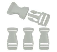 PATIKIL 4 Pack Quick Side Release Buckle, 0.8"(20mm) Plastic Buckle Clip Dual Adjustable Belt Snap Fasteners Clasp for Backpack Outdoor Paracord Bracelets Pet Collar, Light Gray