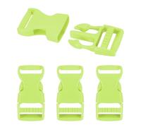 PATIKIL 4 Pack Quick Side Release Buckle, 1"(25mm) Plastic Buckle Clip Dual Adjustable Belt Snap Fasteners Clasp for Backpack Outdoor Paracord Bracelets Pet Collar, Light Green