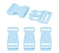 PATIKIL 4 Pack Quick Side Release Buckle, 1"(25mm) Plastic Buckle Clip Dual Adjustable Belt Snap Fasteners Clasp for Backpack Outdoor Paracord Bracelets Pet Collar, Light Blue