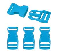 PATIKIL 4 Pack Quick Side Release Buckle, 1"(25mm) Plastic Buckle Clip Dual Adjustable Belt Snap Fasteners Clasp for Backpack Outdoor Paracord Bracelets Pet Collar, Blue