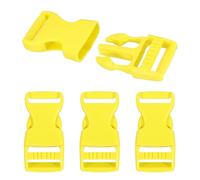 PATIKIL 4 Pack Quick Side Release Buckle, 1"(25mm) Plastic Buckle Clip Dual Adjustable Belt Snap Fasteners Clasp for Backpack Outdoor Paracord Bracelets Pet Collar, Light Yellow