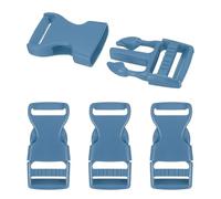 PATIKIL 4 Pack Quick Side Release Buckle, 1"(25mm) Plastic Buckle Clip Dual Adjustable Belt Snap Fasteners Clasp for Backpack Outdoor Paracord Bracelets Pet Collar, Gray Blue