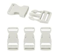 PATIKIL 4 Pack Quick Side Release Buckle, 1"(25mm) Plastic Buckle Clip Dual Adjustable Belt Snap Fasteners Clasp for Backpack Outdoor Paracord Bracelets Pet Collar, Gray