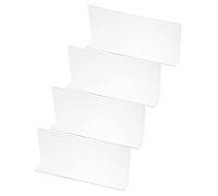 PATIKIL 4 Pack Shelf Dividers for Closet Organization, 11.1x1.6x4.8 Acrylic Closets Separator Kitchen Cabinet Shelves Under Bed Blocker for Bedroom Kitchen Office, Clear
