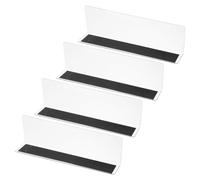 PATIKIL 4 Pack Shelf Dividers for Closet Organization, 7.9x1.2x2.4 Acrylic Magnetic Closets Separator Kitchen Cabinet Shelves Under Bed Blocker for Bedroom Kitchen Office, Clear