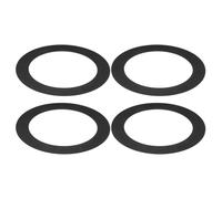 PATIKIL 4 Packs Home Lighting Ceiling Medallions 3.19" ID and 4.53" OD, Metal Flat Round Goof Plate Cover Ring Decorative Trim for Hanging Pendant Lights Recessed Can Lighting, Black