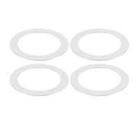 PATIKIL 4 Packs Home Lighting Ceiling Medallions 3.19" ID and 4.53" OD, Metal Flat Round Goof Plate Cover Ring Decorative Trim for Hanging Pendant Lights Recessed Can Lighting, Chrome