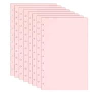 PATIKIL 4 Pair Discbound Notebook Cover, 7.24" x 9.51" Medium Size PP Disc Planner Cover for Arc Notebook Happy Planner Office Product, Light Pink