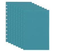 PATIKIL 4 Pair Discbound Notebook Cover, 7.24" x 9.51" Medium Size PP Disc Planner Cover for Arc Notebook Happy Planner Office Product, Blue