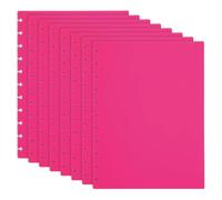 PATIKIL 4 Pair Discbound Notebook Cover, 8.74" x 11.26" Letter Size PP Disc Planner Cover for Arc Notebook Happy Planner Office Product, Rose Purple