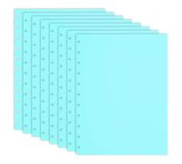 PATIKIL 4 Pair Discbound Notebook Cover, 8.74" x 11.26" Letter Size PP Disc Planner Cover for Arc Notebook Happy Planner Office Product, Sky Blue