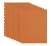 PATIKIL 4 Pair Discbound Notebook Cover, 8.74" x 11.26" Letter Size PP Disc Planner Cover for Arc Notebook Happy Planner Office Product, Brown
