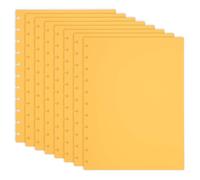 PATIKIL 4 Pair Discbound Notebook Cover, 8.74" x 11.26" Letter Size PP Disc Planner Cover for Arc Notebook Happy Planner Office Product, Yellow