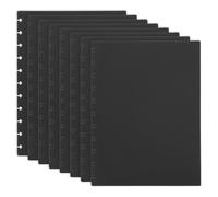 PATIKIL 4 Pair Discbound Notebook Cover, 8.74" x 11.26" Letter Size PP Disc Planner Cover for Arc Notebook Happy Planner Office Product, Black