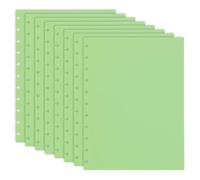 PATIKIL 4 Pair Discbound Notebook Cover, 8.74" x 11.26" Letter Size PP Disc Planner Cover for Arc Notebook Happy Planner Office Product, Light Green