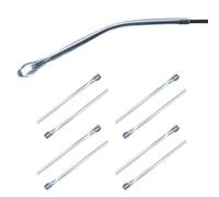 PATIKIL 4 Pairs Eye Glass Replacement Temples, Plastic Anti-Slip Eyeglass End Tips Glasses Retainers Fits 1.4mm for Round Thin Metal Eyeglass Sunglasses Temple, Style1 Blue