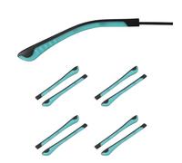 PATIKIL 4 Pairs Eye Glass Replacement Temples, Silicone Anti-Slip Eyeglass End Tips Glasses Retainers Fits 1x2mm for Rectangle Thin Metal Eyeglass Sunglasses Temple, Blue