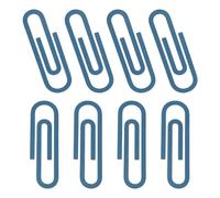 PATIKIL 4" Paper Clip Bookmarks, 8Pcs Metal Book Marks Page Markers Gift for Book Reading Notebook Document Office Teacher Reader, Blue
