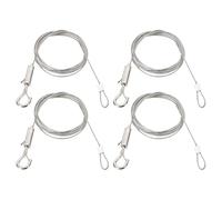 PATIKIL 4 Pcs Adjustable Picture Hanging Wire Kit, 2m/6.6ft Silver Stainless Steel Wire Rope Hanger Hardware with Loop and Hooks for Hanging Mirrors, Frames