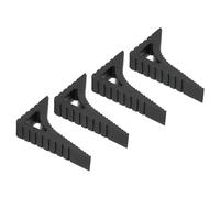 PATIKIL 4 Pcs Door Stoppers, Door Stop Doorstop Rubber Door Stopper Wedge Small Door Wedge Sturdy Window Stopper for Bottom of Door Floor Inside Wall, Black