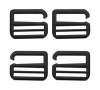 PATIKIL 4 Pcs G-Hook Wave Buckles, 36x37mm Zinc Alloy Adjustable Tri-Glide Slides Backpack Strap Belt Hook Webbing Release Buckle Replacement Clips for Outdoor Luggage, Black