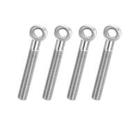 PATIKIL 4 Pcs M10x75mm Shoulder Swing Lifting Eye Bolt, 304 Stainless Steel Metric Half Tooth Thread Fisheye Eye Slip Hole Screw Rigging Bolt Metal Fasteners Screws, Silver Tone