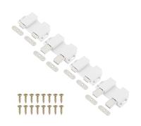 PATIKIL 4 Pcs Magnetic Push Latch, 2.36" x 2.87" Small Double Push to Open Door Touch Latches Cabinet Push Release Press Out Catches for Hidden Kitchen Wardrobe Closure Drawer, White