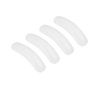 PATIKIL 4 Pcs Natural Stone, 36 x 10 mm Natural Curved Clear Quartz Stone Crystal Handmade Jade Flat Beads for DIY Crafting, White Crystal