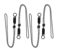 PATIKIL 4 Pcs Paracord Lanyard Necklace, Paracord Lanyard with Split Ring & Clip, Color Matching String for Outdoor Activities, Bag Pendant, Keys, Black & White