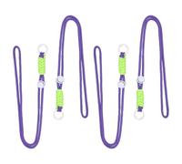 PATIKIL 4 Pcs Paracord Lanyard Necklace, Paracord Lanyard with Split Ring & Clip, Color Matching String for Outdoor Activities, Bag Pendant, Keys, Purple & White & Green