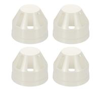 PATIKIL 4 Pcs PVC Drain Pipe Vent Cap, 4 Inch Vent Pipe End Cap Cover Roof Air Vent Round Chimney Cap Air Vent Covers for DWV Pipe Fitting Ventilation Exhaust System, White