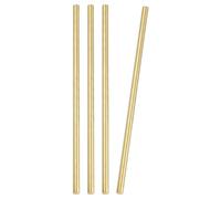 PATIKIL 4 Pcs Round Brass Rods, 6mm Dia. 18cm / 7.09 Inch Length H59 Brass Bar Solid Metal Rods for DIY Crafting Jewelry Plating Repairing Science Class, Brassy