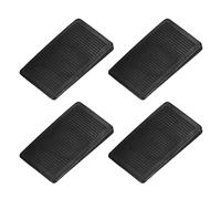 PATIKIL 4 Pcs Rubber Door Stop, 0.2 Inch Height Door Stoppers Wedge Thin Anti-Slip Doorstop for Bottom on Floor Solid Non-Scratching Floor Protectors for Wooden Floor Home Office, Black