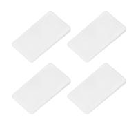 PATIKIL 4 Pcs Rubber Door Stop, 0.2 Inch Height Door Stoppers Wedge Thin Anti-Slip Doorstop for Bottom on Floor Solid Non-Scratching Floor Protectors for Wooden Floor Home Office, White