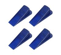 PATIKIL 4 Pcs Rubber Door Stop, Door Stoppers Wedge Anti-Slip Doorstop for Bottom on Floor Non-Marking Floor Protectors for Carpet Tile Concrete Wooden Floor Home Office, Blue