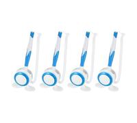 PATIKIL 4 Pcs Secure Counter Pen with Adhesive Base and Chain, Reception Desk Pens Desktop Signing Pens, Blue Ink for Business Office Bank Hotel Cafes Desktop Cheque, Blue