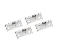 PATIKIL 4 Pcs Spring Loaded Hinges, 2" 304 Stainless Steel Self Closing Small Door Hinges for Cabinet Door