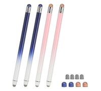PATIKIL 4 Pcs Stylus Pens for Touch Screens, 2 in 1 High Sensitivity Universal Pen Capacitive Stylus for Phone Tablets Laptop Touch Screen Devices, Blue Pink