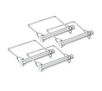 PATIKIL 4 Pcs Trailer Coupler Pins, 1/2" x 3.5" (12mm x 90mm) Safety Wire Lock Hitch Pin Arch Shaft Spring Locking Clip Square with Loop for Farm Trailers Lawn Garden Wagons