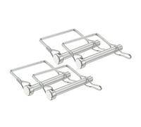 PATIKIL 4 Pcs Trailer Coupler Pins, 3/8" x 2.8" (9.5mm x 70mm) Safety Wire Lock Hitch Pin Arch Shaft Spring Locking Clip Square for Farm Trailers Lawn Garden Wagons