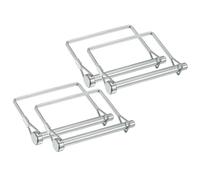 PATIKIL 4 Pcs Trailer Coupler Pins, 5/16" x 3.5" (8mm x 90mm) Safety Wire Lock Hitch Pin Arch Shaft Spring Locking Clip Square with Loop for Farm Trailers Lawn Garden Wagons