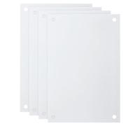 PATIKIL 4 Pcs White Blank Metal Sign, 11.8x7.9" Blank Sublimation Aluminum Signs Write-On Printed Easy Mounting for Heat Transfer Customized Personalized Signs(0.04" Thickness)