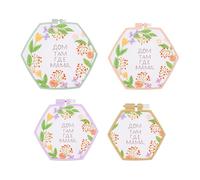 PATIKIL 4 Pieces 4 Sizes Hexagonal Embroidery Hoops, Adjustable Cross Stitch Hoops Ring ABS Plastic Embroidery Frame Punch Needle Hoop for Sewing, Needlework, DIY Craft, Multicolored