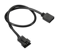 PATIKIL 4 Pin 12V 30cm Long Computer Motherboard Interface to SM4P Male Extension Cable, Power Adapter Plastic Metal for RGB Fans LED Strips, Black