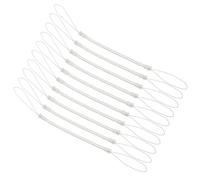 PATIKIL 4" Retractable Spring Coil Strap, 10 Pcs Thin Plastic Spiral Stretchy Key Holder Lanyard Cord for Key ID Passes Tags, Transparent