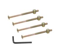 PATIKIL 4 Set Bunk Bed Bolts and Nuts Kit, M6x100mm Furniture Bolts Hex Drive Socket Cap Hardware Replacement for Beds Headboards Chairs