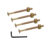 PATIKIL 4 Set Bunk Bed Bolts and Nuts Kit, M6x80mm Furniture Bolts Hex Drive Socket Cap Hardware Replacement for Beds Headboards Chairs