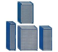 PATIKIL 4 Size Double Sided PCB Board, 20 Pcs 1.6 mm Thickness Prototype Kit, PCB Circuit Board FR-4 Perfboard for DIY Soldering Electronic Experiments, Blue